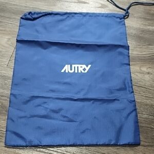 Autry Blue Drawstring Shoe Bag